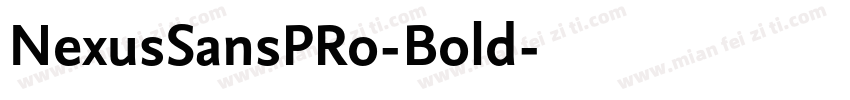 NexusSansPRo-Bold字体转换