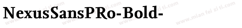 NexusSansPRo-Bold字体转换