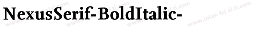 NexusSerif-BoldItalic字体转换