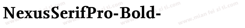 NexusSerifPro-Bold字体转换