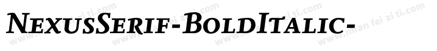 NexusSerif-BoldItalic字体转换