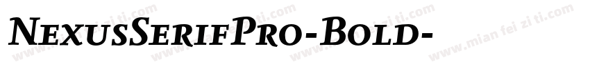 NexusSerifPro-Bold字体转换