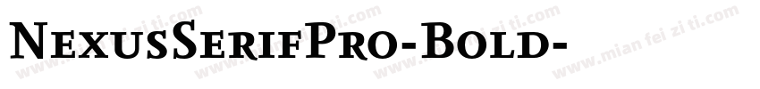 NexusSerifPro-Bold字体转换