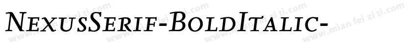 NexusSerif-BoldItalic字体转换