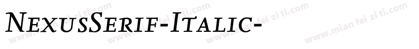 NexusSerif-Italic字体转换