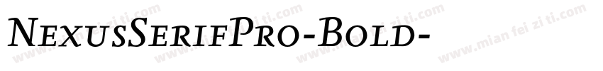NexusSerifPro-Bold字体转换