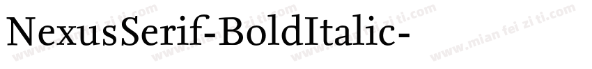 NexusSerif-BoldItalic字体转换