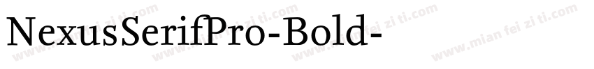 NexusSerifPro-Bold字体转换