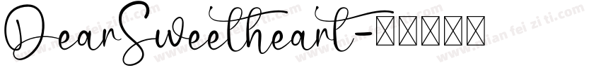 DearSweetheart字体转换