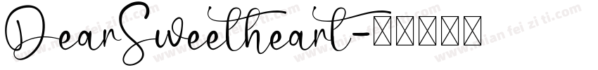 DearSweetheart字体转换