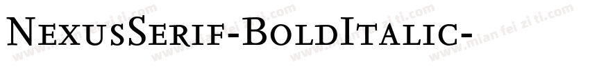 NexusSerif-BoldItalic字体转换