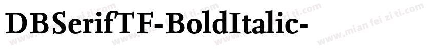 DBSerifTF-BoldItalic字体转换