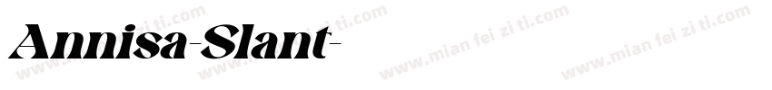 Annisa-Slant字体转换