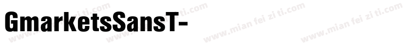 GmarketsSansT字体转换
