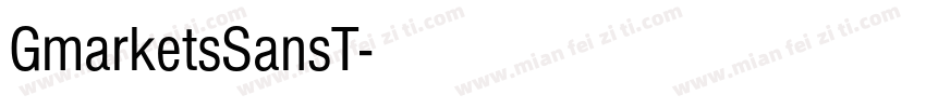 GmarketsSansT字体转换