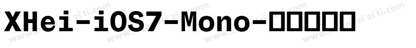 XHei-iOS7-Mono字体转换