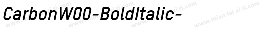 CarbonW00-BoldItalic字体转换