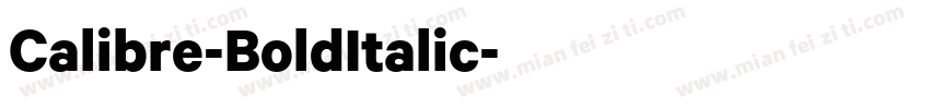 Calibre-BoldItalic字体转换