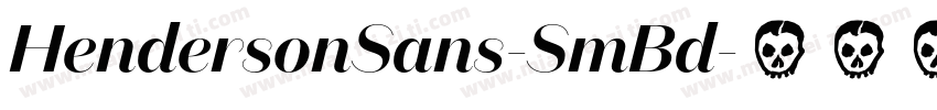 HendersonSans-SmBd字体转换