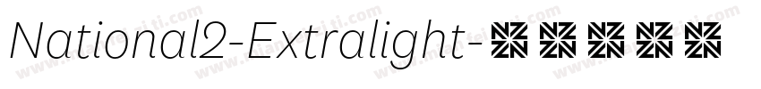 National2-Extralight字体转换