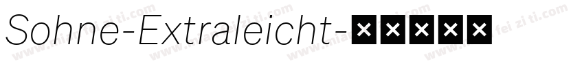 Sohne-Extraleicht字体转换