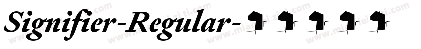 Signifier-Regular字体转换