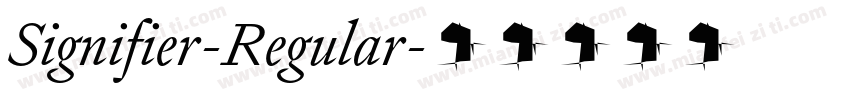Signifier-Regular字体转换