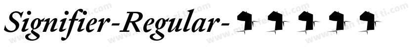 Signifier-Regular字体转换