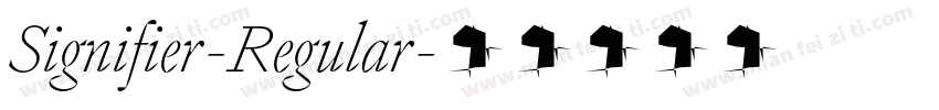 Signifier-Regular字体转换