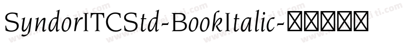 SyndorITCStd-BookItalic字体转换