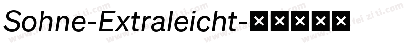 Sohne-Extraleicht字体转换