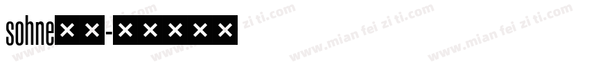 sohne字体字体转换