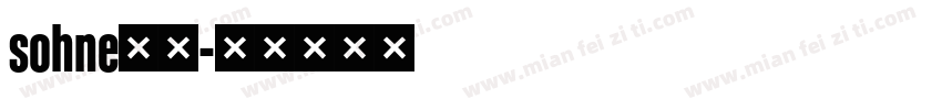 sohne字体字体转换