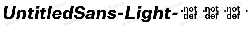 UntitledSans-Light字体转换