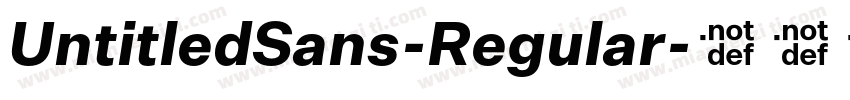 UntitledSans-Regular字体转换