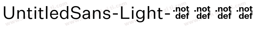 UntitledSans-Light字体转换