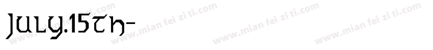 July.15th字体转换