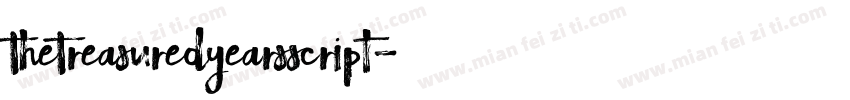 TheTreasuredYearsScript字体转换