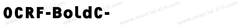OCRF-BoldC字体转换
