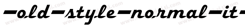 -old-style-normal-it字体转换