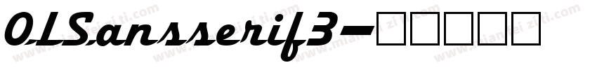OLSansserif3字体转换