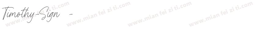 Timothy-Sign字体字体转换