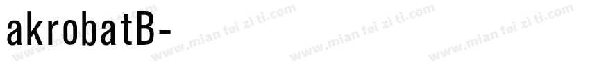 akrobatB字体转换