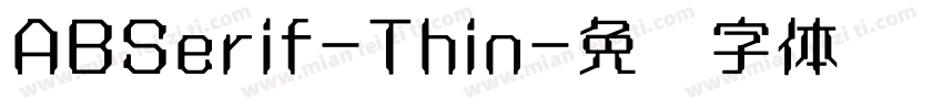 ABSerif-Thin字体转换