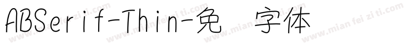 ABSerif-Thin字体转换