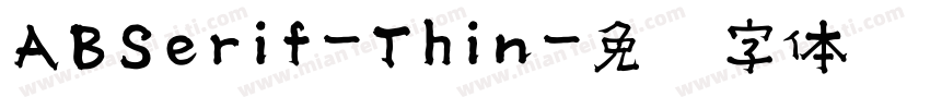 ABSerif-Thin字体转换