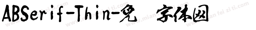 ABSerif-Thin字体转换