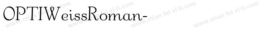 OPTIWeissRoman字体转换