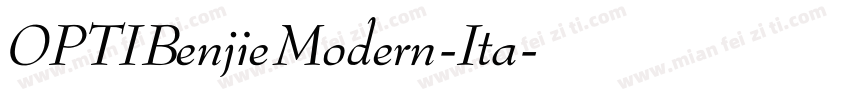 OPTIBenjieModern-Ita字体转换