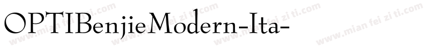 OPTIBenjieModern-Ita字体转换